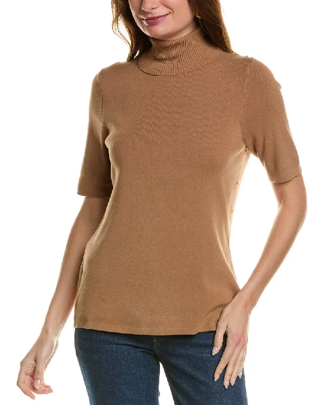 Anne Klein Half-Sleeve Sweater Wool Sweater Cotton Sweater Cashmere Sweater