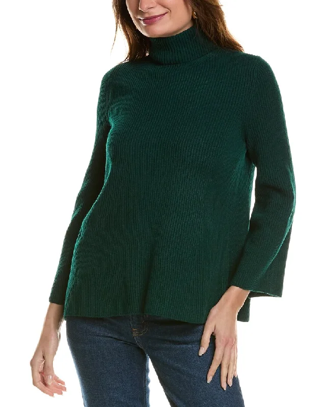 Anne Klein Mock Neck Sweater Tailored Straight A-Line