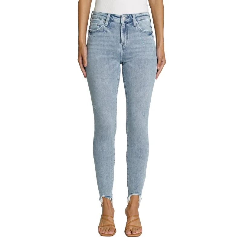 Audrey Mid Rise Skinny Jean In Fortuna Comfortable Jogger Style Jeans