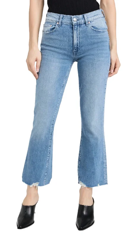 Bella Crop Flare Jean In Beach House Elegant Bootcut Fit Jeans