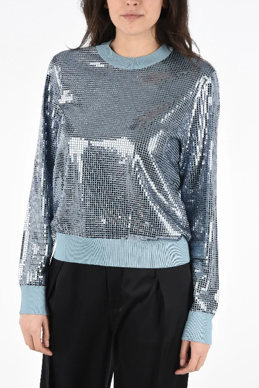 Bottega Veneta Sequined Crewneck Sweater Stylish Fashionable Trendy