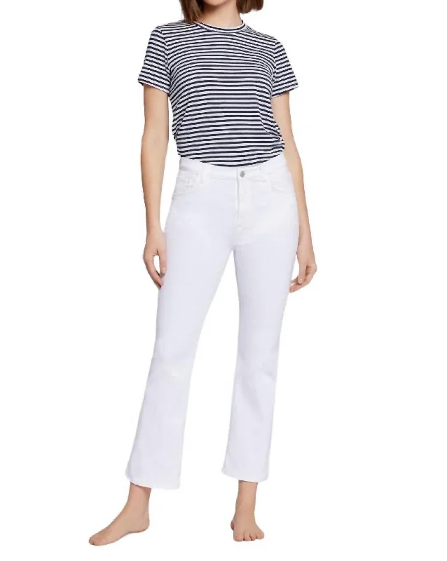 Boulevard Bootcut Jean In Optic White Elegant Wide-Leg Jeans