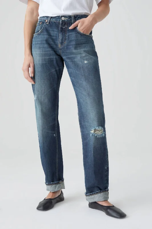 Briston Jean In Dark Blue Trendy Skinny High-Waist Jeans