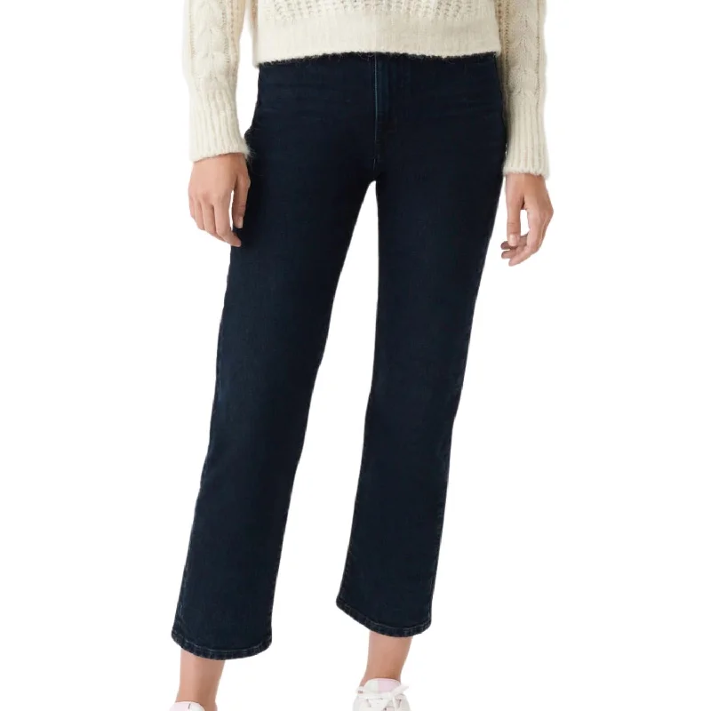 Deen Straight Jean In Blue/black Chic Cropped Jeans