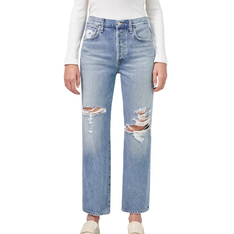 Emery Crop Relaxed Straight Jean In Heatwave Fashionable Bootcut Jeans