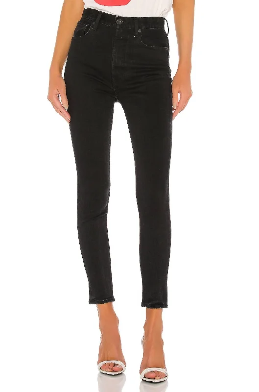 Filer Rebirth Skinny Jean In Black Stylish Stone-Wash Denim Jeans