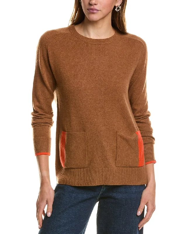 InCashmere Crewneck Cashmere Sweater Cable Knit Ribbed Knit Lace Knit