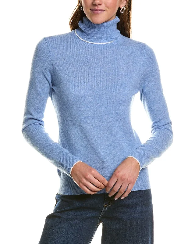 InCashmere Turtleneck Cashmere Sweater Elasticated Padded Insulated