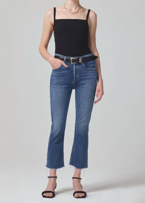 Isola Mid Rise Boot Jean In Lawless Fashionable Cropped Denim Jeans