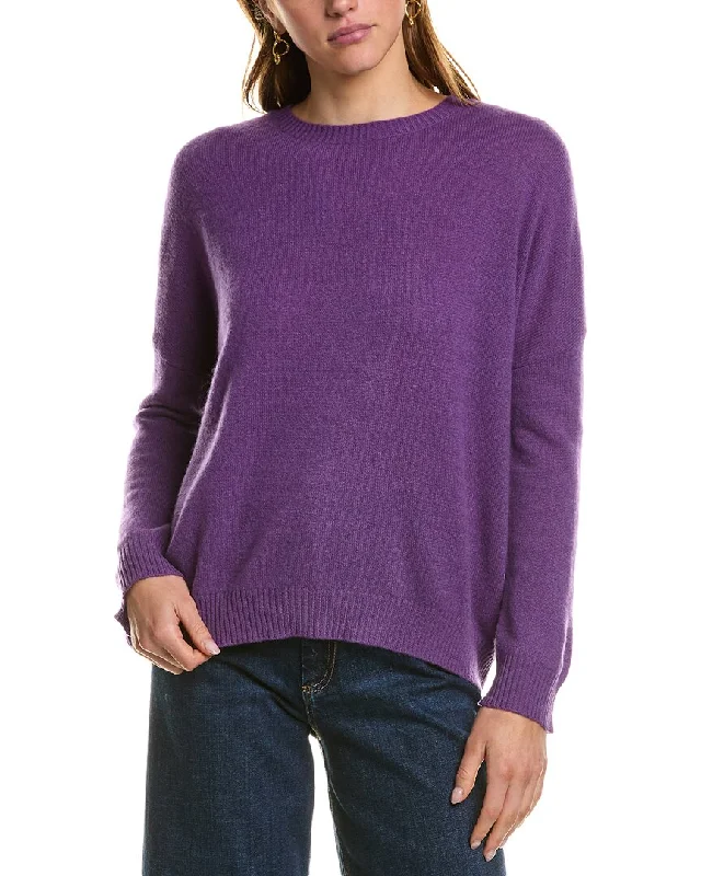 Kier + J Dropped-Shoulder Cashmere Sweater Zippered Buttoned Snapped