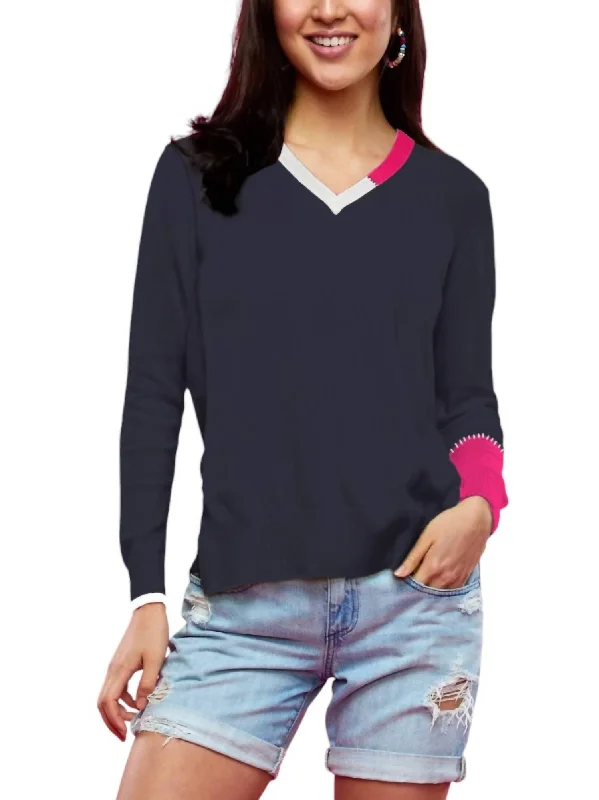 Lela Sweater In Black Terry Blend Velvet Blend Canvas Blend