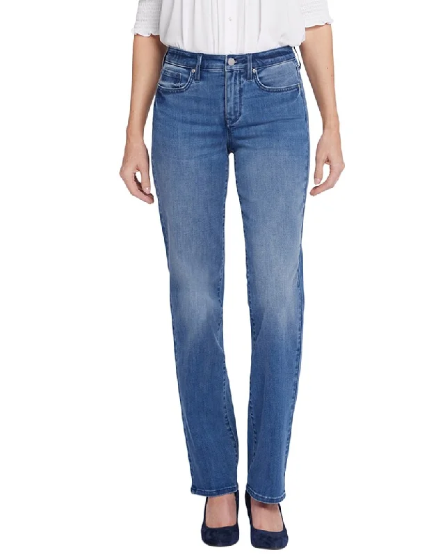 NYDJ Bailey Blue Island Straight Jean Classic Button Fly Jeans