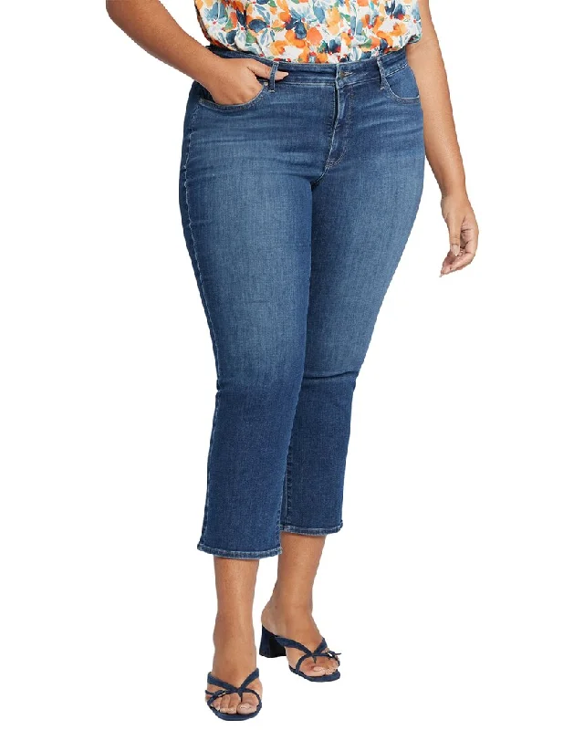 NYDJ Plus Marilyn Jean Chic Rip-Detail High-Waist Jeans