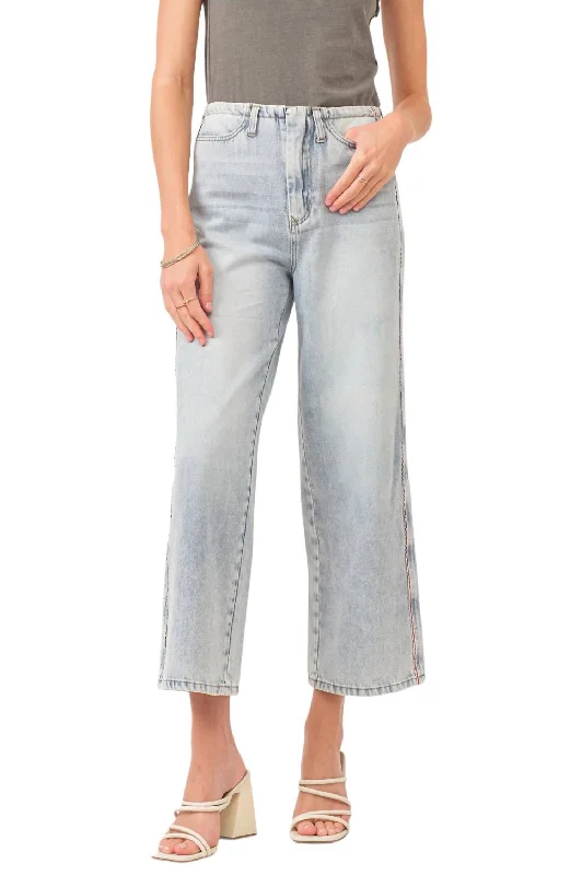 Polly High Rise Cropped Loose Straight Jean In Naples Classic Slim Fit Jeans