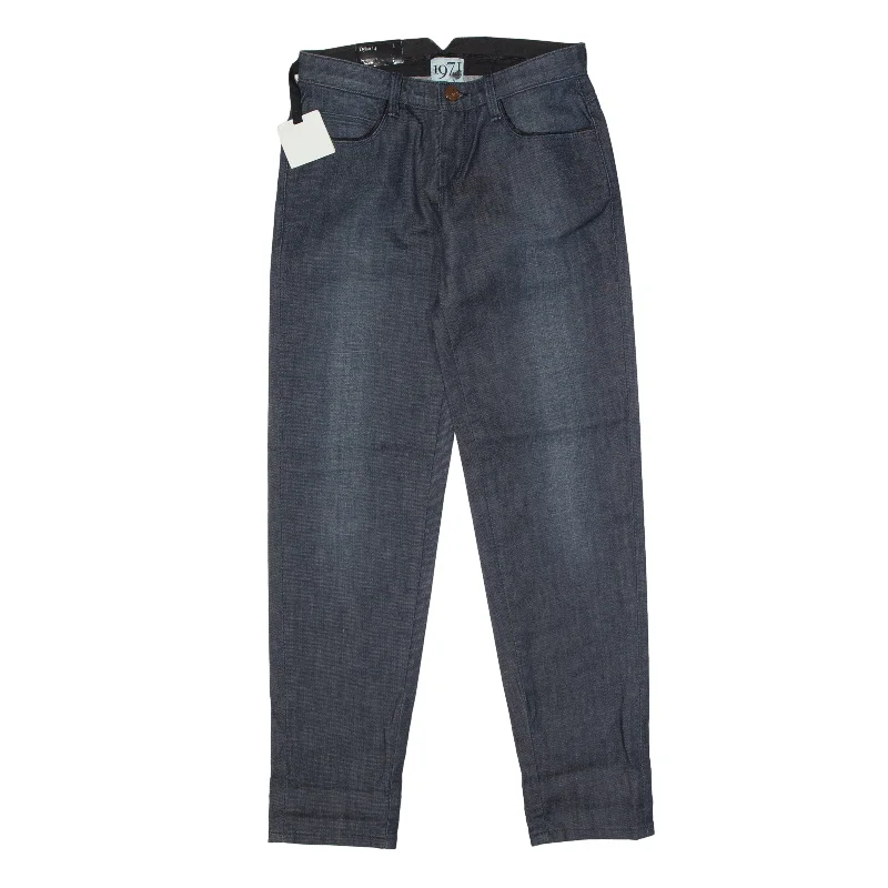 REISS 1971 Dylan Jeans Blue Denim Regular Boyfriend Stone Wash Womens W26 L29 Classic Black Denim Jeans