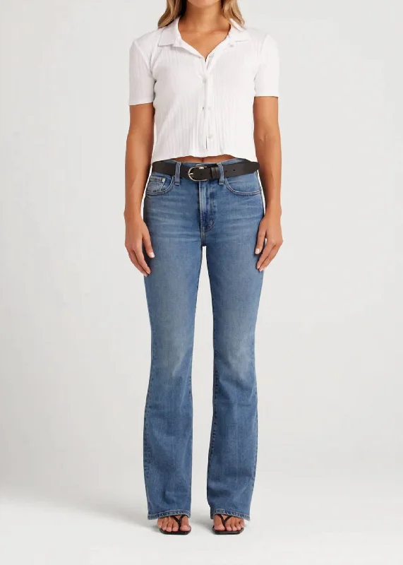 Ryder Flare Jean In Solstice Trendy Colored Denim Jeans