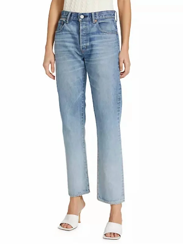 Sahlen Straight Jean In Light Blue Cozy Tencel Blend Denim Jeans