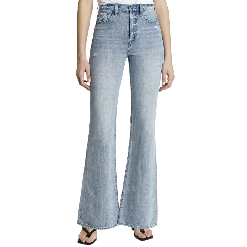 Stevie High Rise Flare Jean In Ruthless Trendy Bootcut High-Waisted Jeans