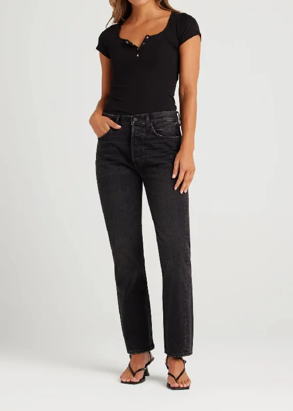 Tash Crop Jean In Irony Trendy Classic Fit Jeans