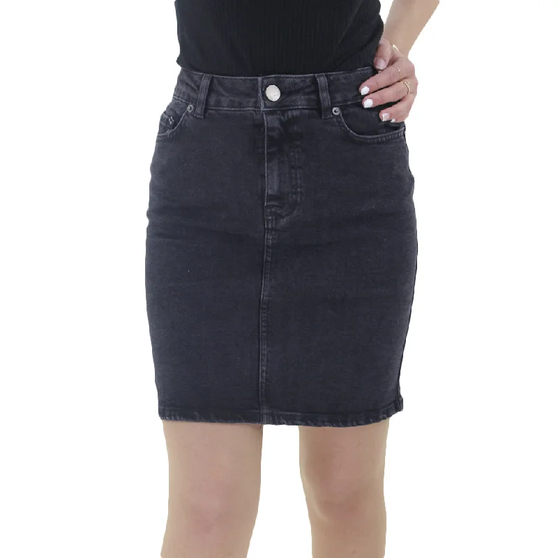 Women's Plain Solid Skirt,Black spandex blend skirt