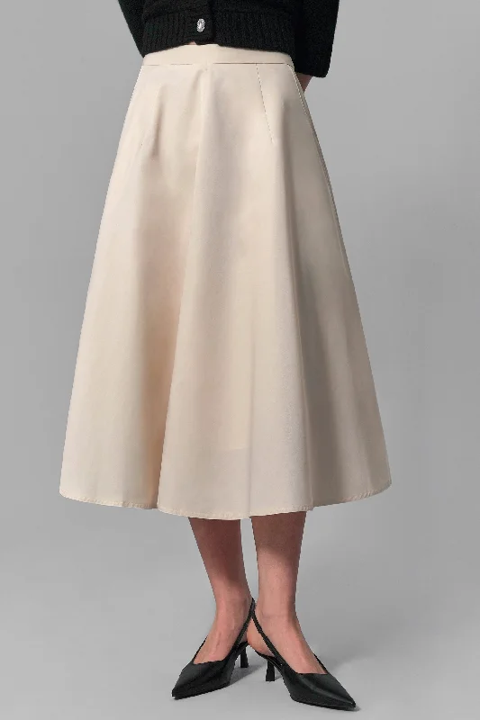 Amelia Midi Skirt silk skirt lustrous