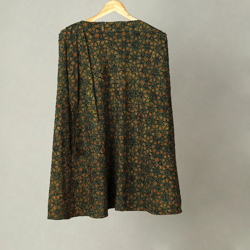 Green - Block Print Cotton Wrap Around Ajrakh Skirt 10 leather skirt bold