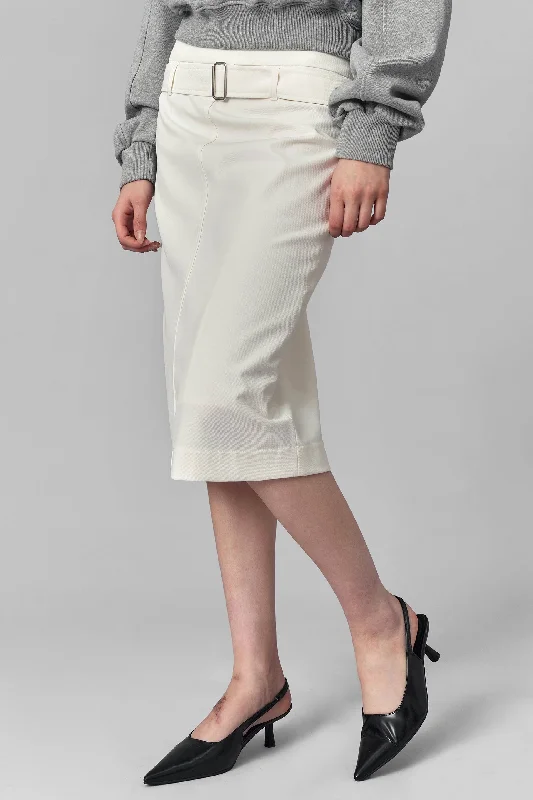 Hike Belted Midi Skirt asymmetrical skirt cut