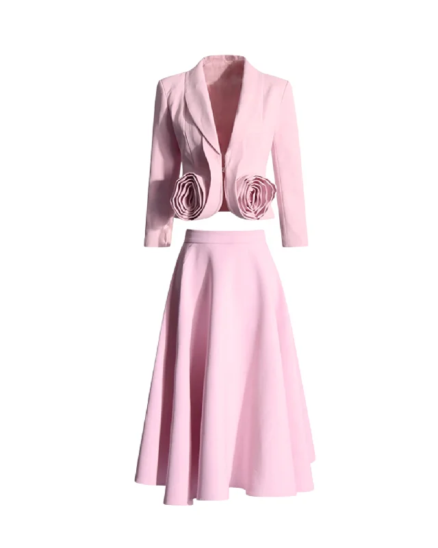 A&A Luxe Greta Elegant Two Piece Blazer & Skirt Set maxi skirt elegant