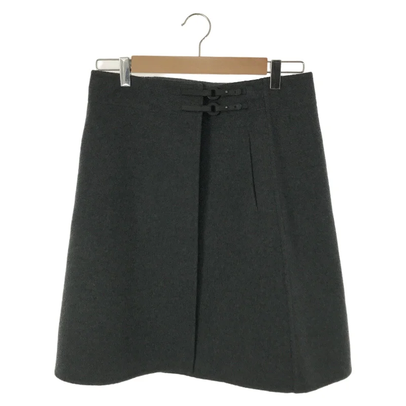 Loro Piana Cashmere Wrap Skirt Gray cashmere skirt soft