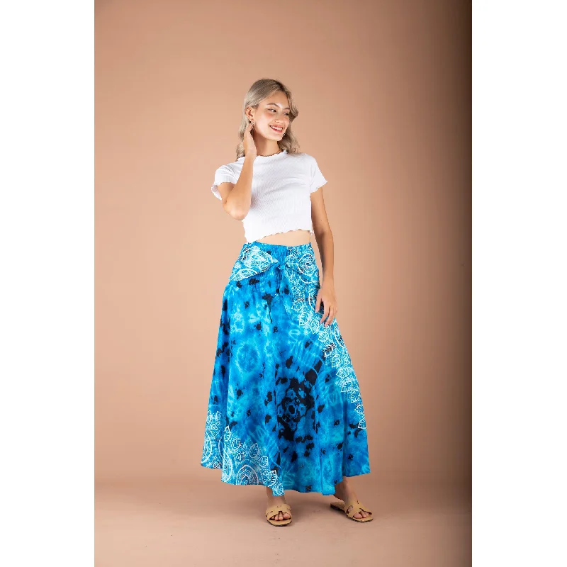 Mandala Women's Bohemian Skirt in Blue SK0033 020315 03 satin skirt smooth