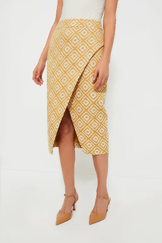 Marigold Tweed Margo Skirt high waist skirt