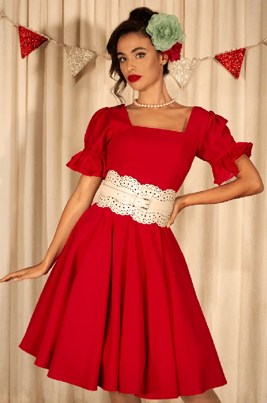 Miss Strawberry Pageant Classic Skirt (Red) lace skirt romantic