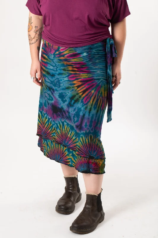 Valerie Mudmee Tie Dye Wrap Skirt athletic skirt fit