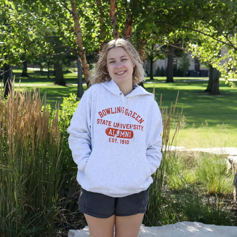 Champion BGSU Alumni Reverse Weave Hoodie Hoodie with Mock Neck Collared Structured