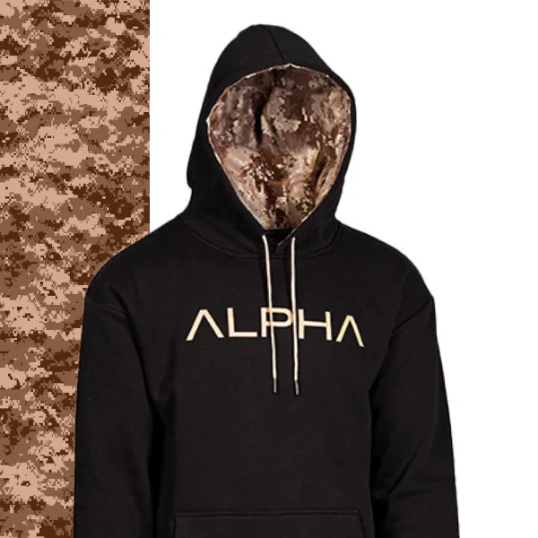 CLASSIC LINED HOODIE | DESERT DIGI CAMO | AD Hoodie with Patch Decorative Personalized