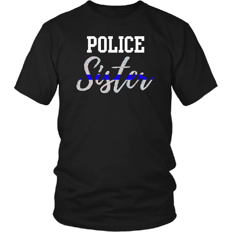 Police Sister Shirts and Hoodie Hoodie with Camouflage Military Edgy