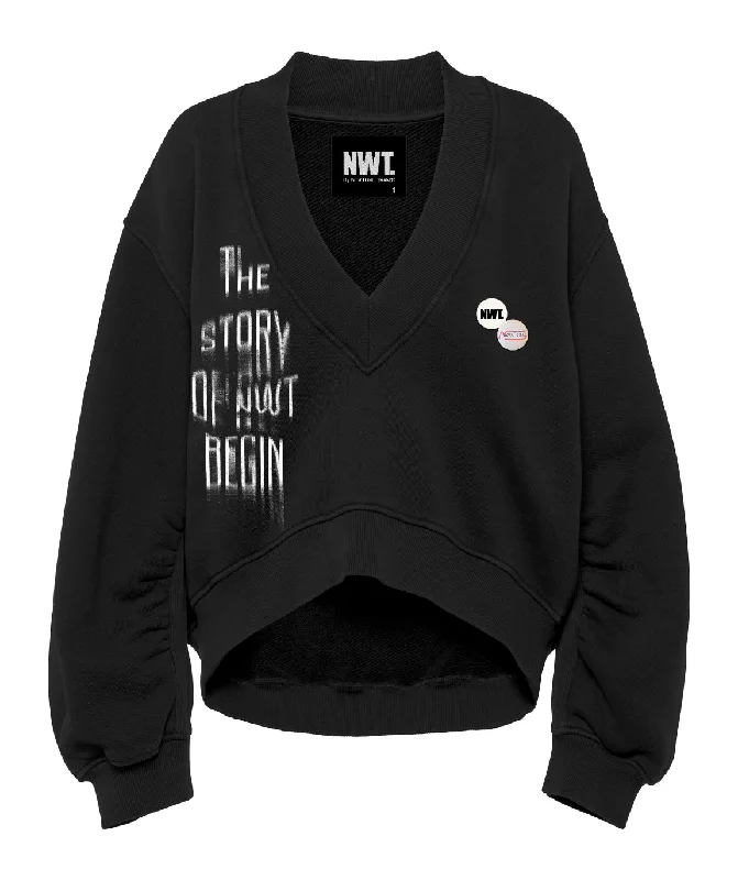 Sweatshirt marlee night "STORY" Hoodie with Rhinestones Sparkly Elegant