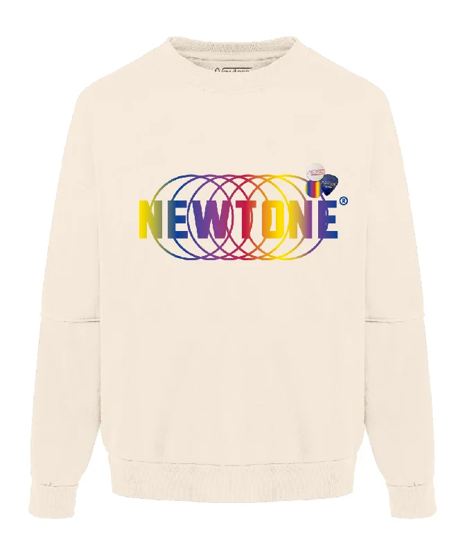 Sweatshirt roller natural "CIRCLE" Hoodie with Gradient Ombre Colorful