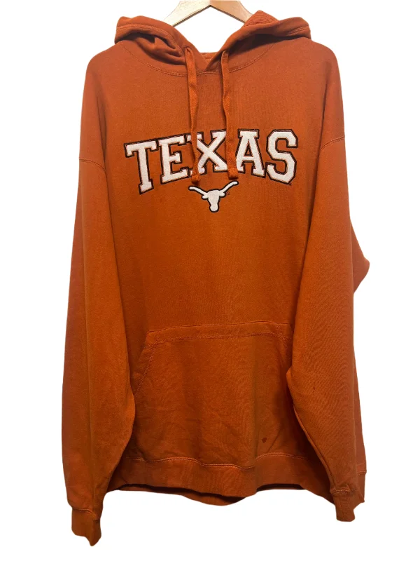 Texas Mens Orange Hoodie (Size XL) Hoodie with Velcro Closure Adjustable Secure