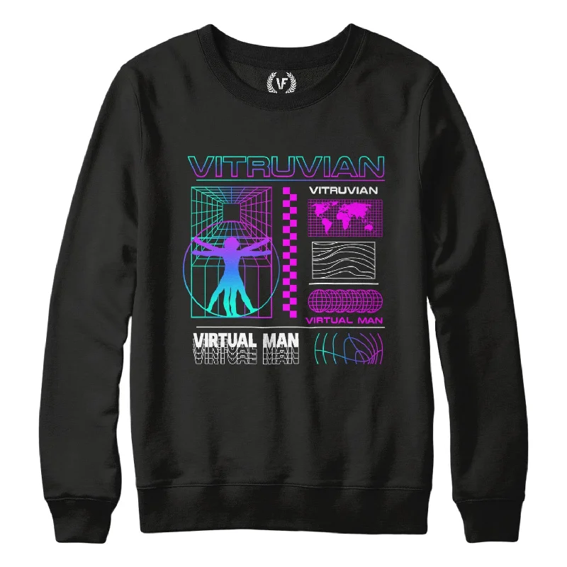 VITRUVIAN : Sweatshirt Hoodie with Velcro Closure Adjustable Secure